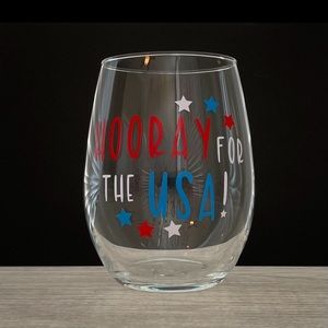 Hooray For the USA Wine Glass